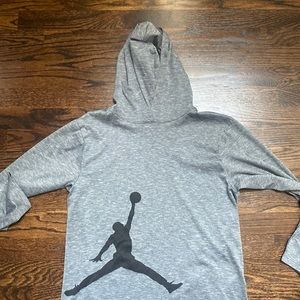 Boys Nike Jordan drifit size L (12-13) long sleeve hoodie